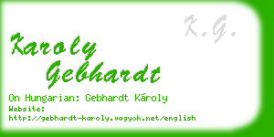 karoly gebhardt business card